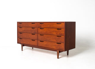 Ib Kofod Larsen Teak 8-Drawer Dresser for J. Clausen & Son Brande Møbelfabrik, Denmark