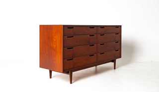 Ib Kofod Larsen Teak 8-Drawer Dresser for J. Clausen & Son Brande Møbelfabrik, Denmark