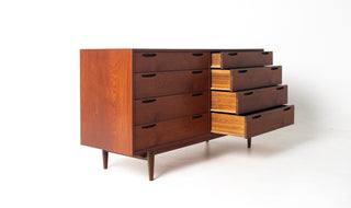 Ib Kofod Larsen Teak 8-Drawer Dresser for J. Clausen & Son Brande Møbelfabrik, Denmark