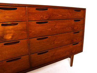 Ib Kofod Larsen Teak 8-Drawer Dresser for J. Clausen & Son Brande Møbelfabrik, Denmark