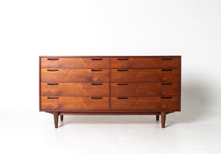 Ib Kofod Larsen Teak 8-Drawer Dresser for J. Clausen & Son Brande Møbelfabrik, Denmark