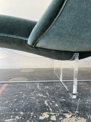 Vladimir Kagan Erica Chaise Lounge Chair in New Holly Hunt Mohair, Circa 1960's