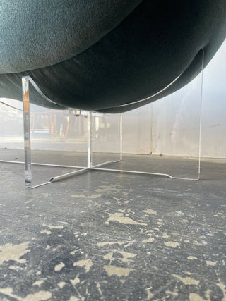 Vladimir Kagan Erica Chaise Lounge Chair in New Holly Hunt Mohair, Circa 1960's