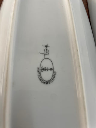 Set of Three Lagardo Tackett Blue Porcelain Trays for Schmid