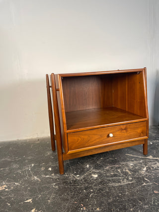 Pair of Walnut Floating Nightstands by Kipp Stewart for Drexel Declaration