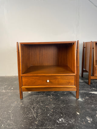 Pair of Walnut Floating Nightstands by Kipp Stewart for Drexel Declaration