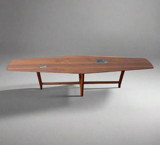 Edward Wormley Janas Coffee Table with Tiffany Glass Tiles for Dunbar