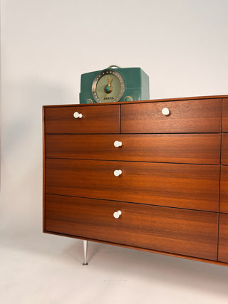 George Nelson Thin Edge 10-Drawer Dresser in Walnut for Herman Miller, Circa. 1950s
