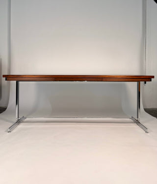 Rare Hugh Acton Rosewood & Chrome Executive Desk