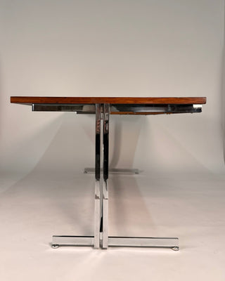 Rare Hugh Acton Rosewood & Chrome Executive Desk