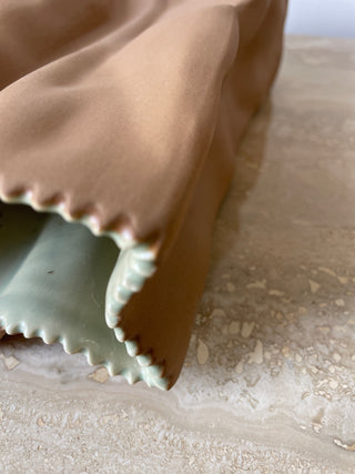 Tapio Wirkkala Large Brown Paper Bag Porcelain Vase by Rosenthal in Germany