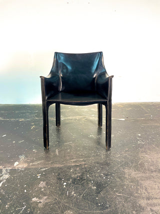 Set of Six Mario Bellini Cab Dining Armchairs for Cassina