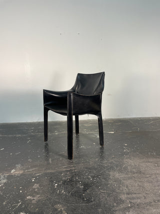 Set of Six Mario Bellini Cab Dining Armchairs for Cassina