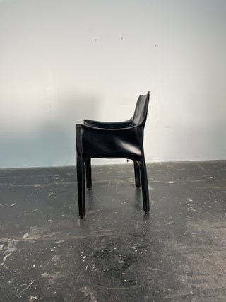 Set of Six Mario Bellini Cab Dining Armchairs for Cassina