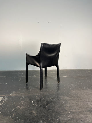 Set of Six Mario Bellini Cab Dining Armchairs for Cassina