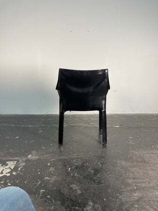 Set of Six Mario Bellini Cab Dining Armchairs for Cassina