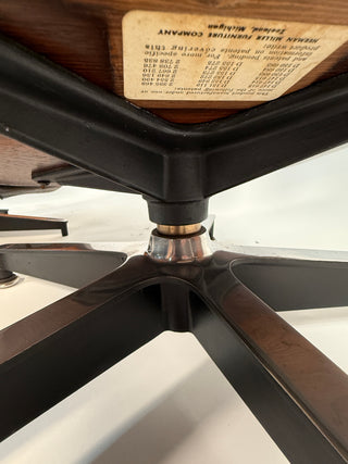 1st Generation Eames Lounge Chair in Rosewood with New Black Leather