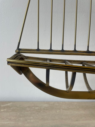 Curtis Jere Brass Sailboat Sculpture