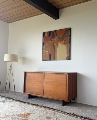 George Nakashima Studio Craft Credenza — Solid American Walnut, Live-Edge Top