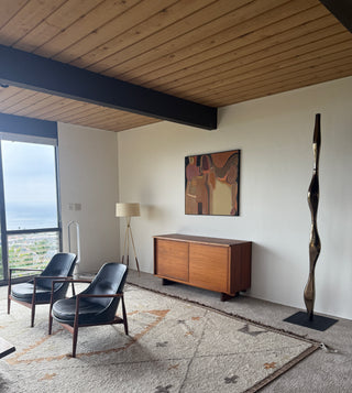 George Nakashima Studio Craft Credenza — Solid American Walnut, Live-Edge Top