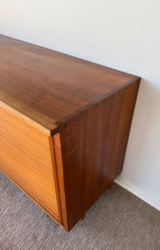 George Nakashima Studio Craft Credenza — Solid American Walnut, Live-Edge Top