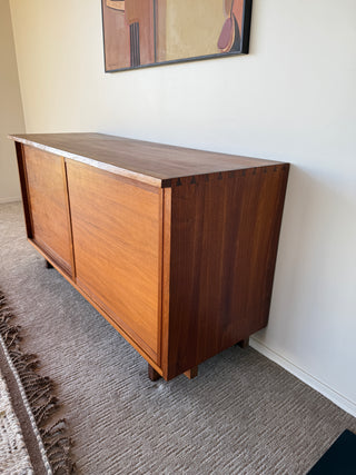 George Nakashima Studio Craft Credenza — Solid American Walnut, Live-Edge Top
