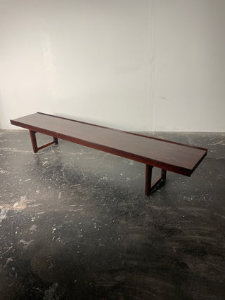 Torbjørn Afdal Extra Long Rosewood Krobo Bench – Iconic Mid-Century Modern Design from Norway, 1960s
