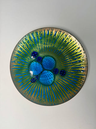 Annemarie Davidson “Ghostline” Enamel Plate, California, 1960s