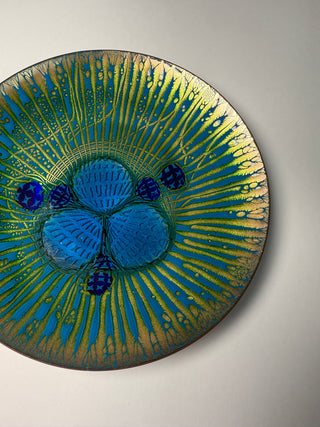 Annemarie Davidson “Ghostline” Enamel Plate, California, 1960s