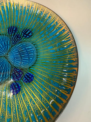 Annemarie Davidson “Ghostline” Enamel Plate, California, 1960s