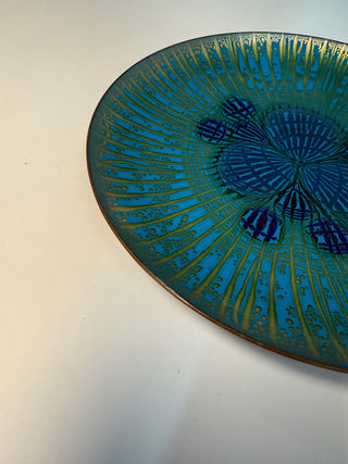 Annemarie Davidson “Ghostline” Enamel Plate, California, 1960s