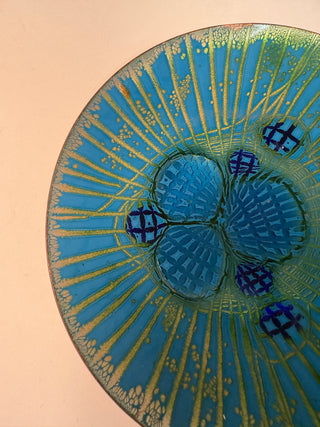 Annemarie Davidson “Ghostline” Enamel Plate, California, 1960s