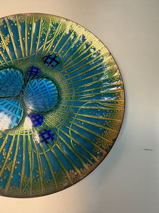 Annemarie Davidson “Ghostline” Enamel Plate, California, 1960s