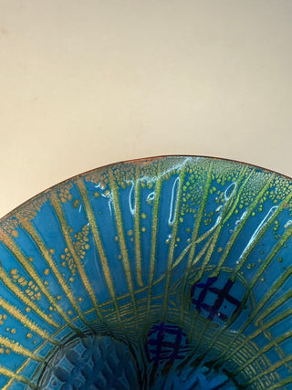 Annemarie Davidson “Ghostline” Enamel Plate, California, 1960s