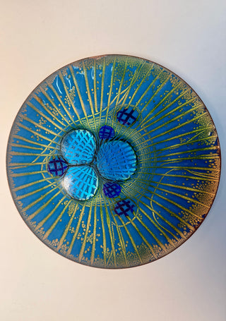 Annemarie Davidson “Ghostline” Enamel Plate, California, 1960s