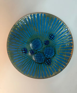 Annemarie Davidson “Ghostline” Enamel Plate, California, 1960s