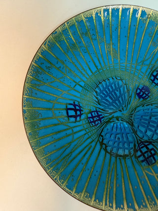 Annemarie Davidson “Ghostline” Enamel Plate, California, 1960s