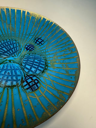 Annemarie Davidson “Ghostline” Enamel Plate, California, 1960s