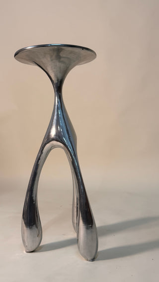 Jordan Mozer East Gueridon Pedestal Table in Solid Cast Aluminum