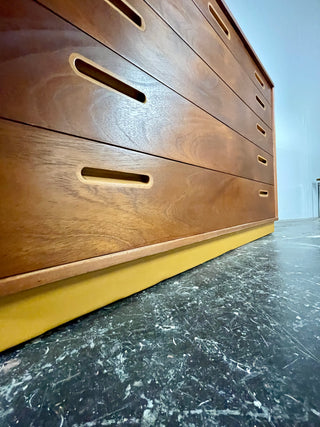 Edward Wormley Dresser in Mahogany and Leather for Dunbar