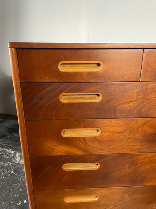 Edward Wormley Dresser in Mahogany and Leather for Dunbar
