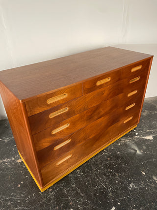 Edward Wormley Dresser in Mahogany and Leather for Dunbar