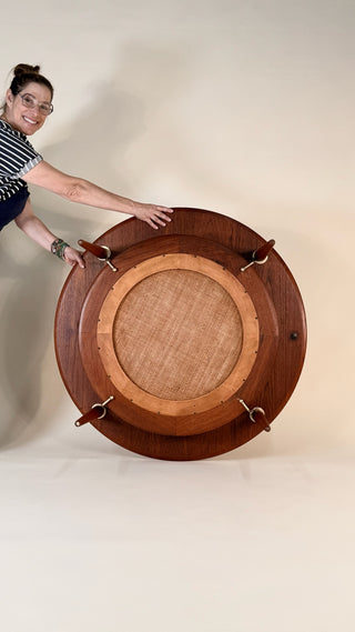Peter Hvidt and Orla Mølgaard-Nielsen Round Solid Teak Coffee Table  Denmark, 1950s