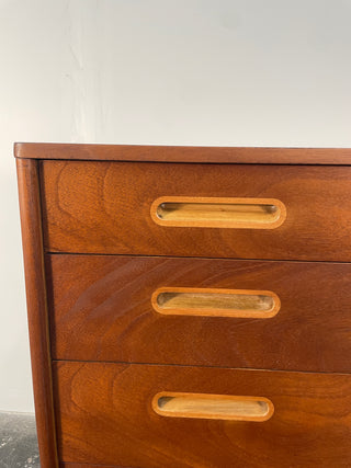 Edward Wormley Dresser in Mahogany and Leather for Dunbar