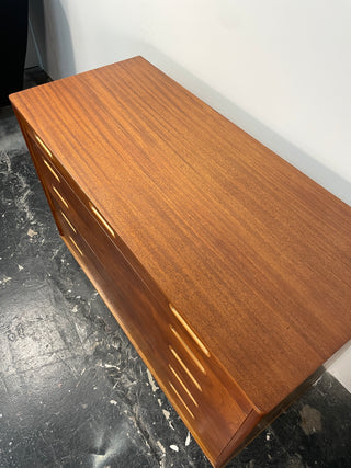 Edward Wormley Dresser in Mahogany and Leather for Dunbar