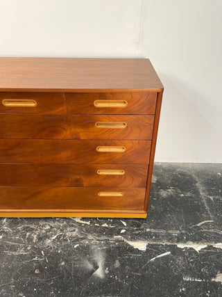 Edward Wormley Dresser in Mahogany and Leather for Dunbar