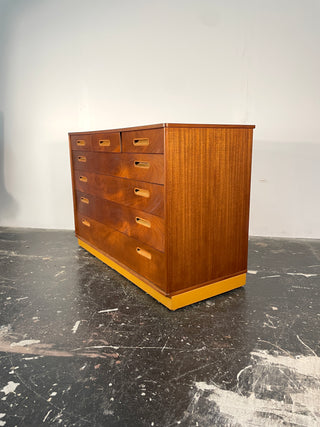 Edward Wormley Dresser in Mahogany and Leather for Dunbar