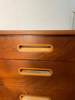 Edward Wormley Dresser in Mahogany and Leather for Dunbar