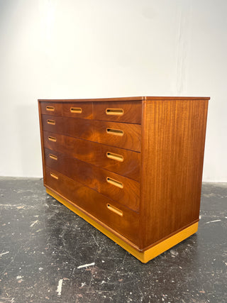Edward Wormley Dresser in Mahogany and Leather for Dunbar
