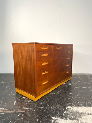 Edward Wormley Dresser in Mahogany and Leather for Dunbar